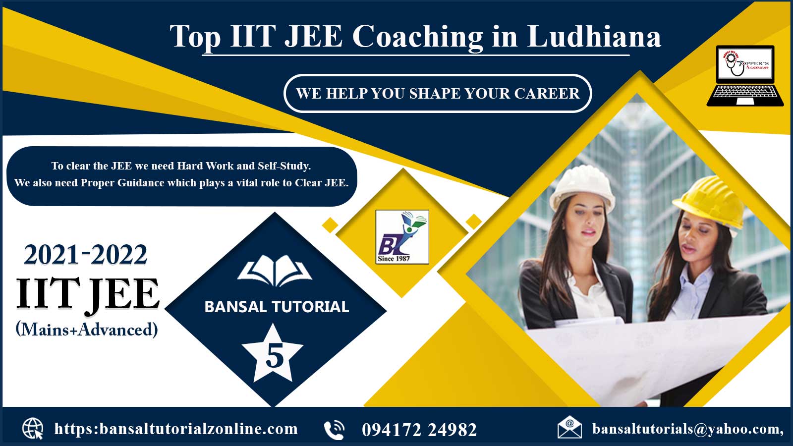 Bansal Tutorial’z IIT JEE Coaching in Ludhiana